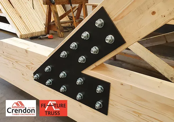Bolts attaching timber beams