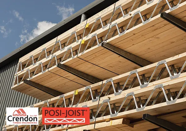 Outdoor racking holding Posi-Joists