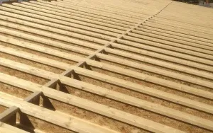Materials making a flat layer in a construction project