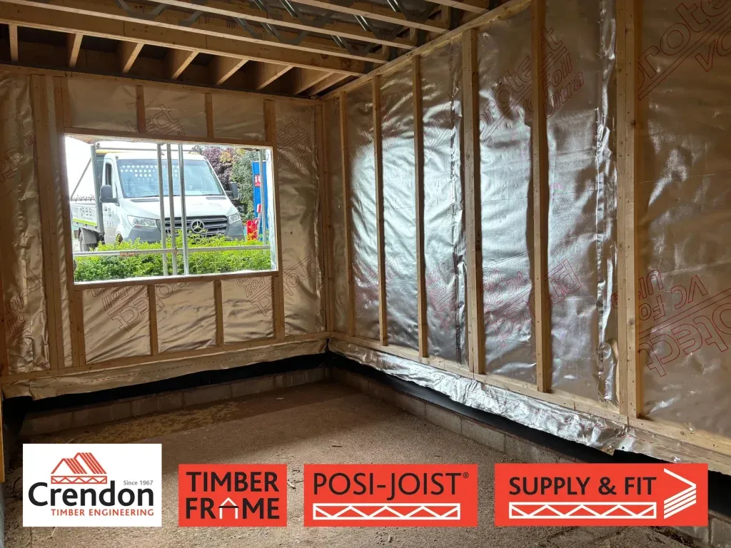 Room under construction with a window