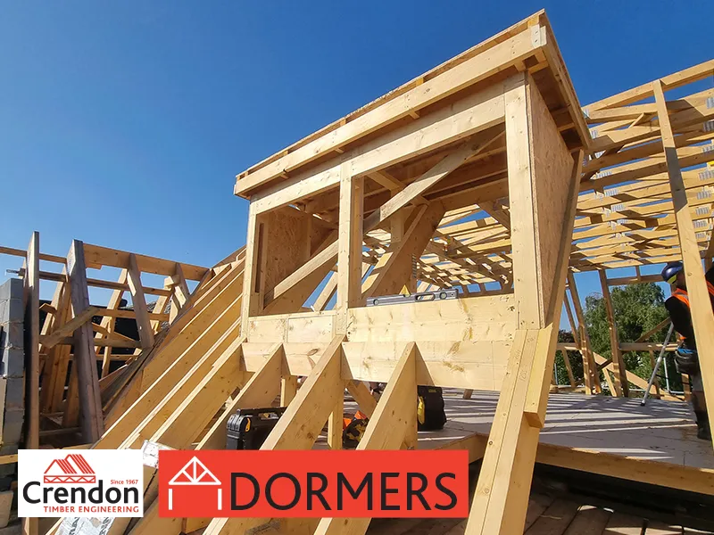 Building in construction with a Dormer
