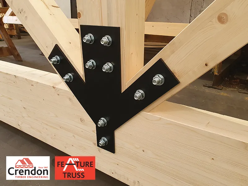 Bolts attaching timber beams together