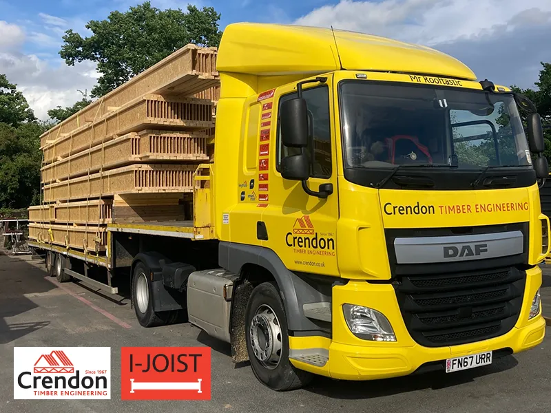 Loaded yellow lorry